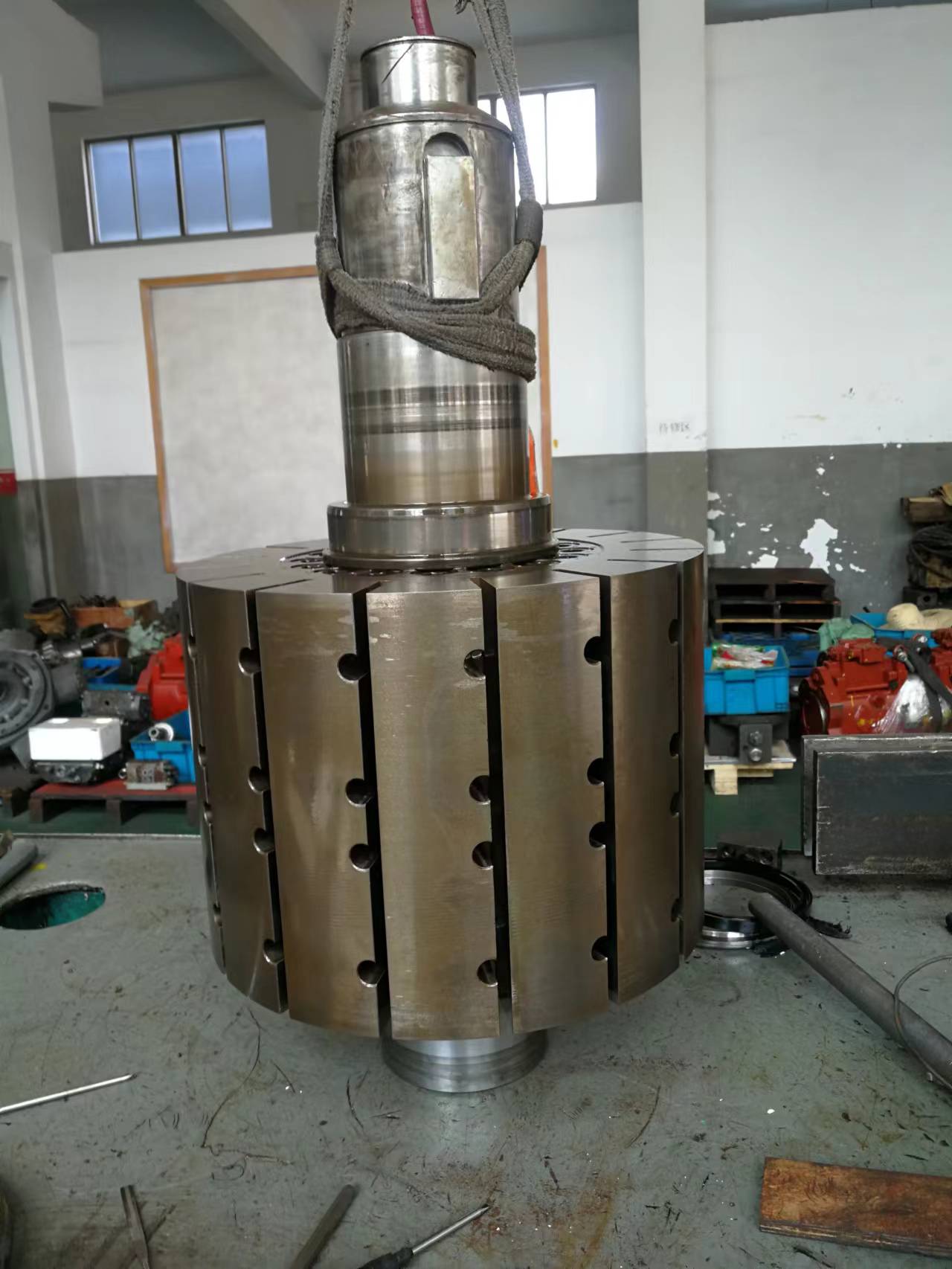 M5046叶片泵转子吊装